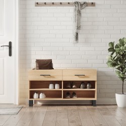 vidaXL Schuhbank Sonoma-Eiche 102x35x55 cm Holzwerkstoff