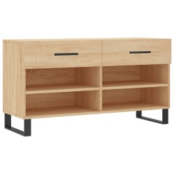 vidaXL Schuhbank Sonoma-Eiche 102x35x55 cm Holzwerkstoff