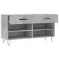 vidaXL Schuhbank Betongrau 102x35x55 cm Holzwerkstoff vidaXL Schuhbank Betongrau 102x35x55 cm Holzwerkstoff