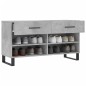 vidaXL Schuhbank Betongrau 102x35x55 cm Holzwerkstoff vidaXL Schuhbank Betongrau 102x35x55 cm Holzwerkstoff