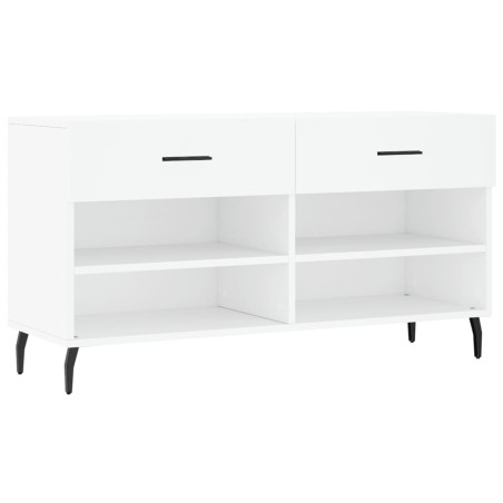 vidaXL Schuhbank Weiß 102x35x55 cm Holzwerkstoff