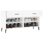 vidaXL Schuhbank Weiß 102x35x55 cm Holzwerkstoff vidaXL Schuhbank Weiß 102x35x55 cm Holzwerkstoff