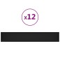 Wandpaneele 12 Stk. Schwarz 90x15 cm Kunstleder 1,62 m² Wandpaneele 12 Stk. Schwarz 90x15 cm Kunstleder 1,62 m²