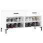 vidaXL Schuhbank Hochglanz-Weiß 102x35x55 cm Holzwerkstoff vidaXL Schuhbank Hochglanz-Weiß 102x35x55 cm Holzwerkstoff