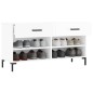 vidaXL Schuhbank Hochglanz-Weiß 102x35x55 cm Holzwerkstoff vidaXL Schuhbank Hochglanz-Weiß 102x35x55 cm Holzwerkstoff