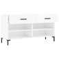 vidaXL Schuhbank Hochglanz-Weiß 102x35x55 cm Holzwerkstoff vidaXL Schuhbank Hochglanz-Weiß 102x35x55 cm Holzwerkstoff