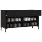 vidaXL Schuhbank Schwarz 102x35x55 cm Holzwerkstoff