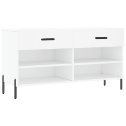 vidaXL Schuhbank Weiß 102x35x55 cm Holzwerkstoff