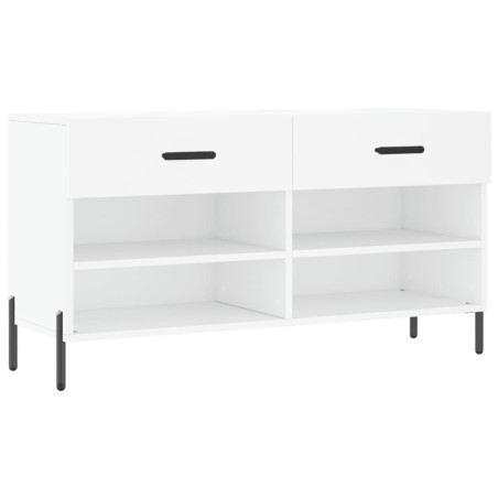 vidaXL Schuhbank Weiß 102x35x55 cm Holzwerkstoff