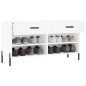 vidaXL Schuhbank Weiß 102x35x55 cm Holzwerkstoff vidaXL Schuhbank Weiß 102x35x55 cm Holzwerkstoff
