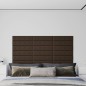 Wandpaneele 12 Stk. Braun 60x15 cm Kunstleder 1,08 m² Wandpaneele 12 Stk. Braun 60x15 cm Kunstleder 1,08 m²