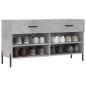 vidaXL Schuhbank Betongrau 102x35x55 cm Holzwerkstoff vidaXL Schuhbank Betongrau 102x35x55 cm Holzwerkstoff