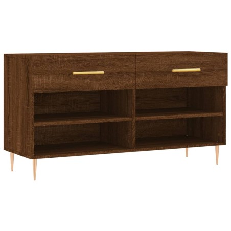 vidaXL Schuhbank Braun Eichen-Optik 102x35x55 cm Holzwerkstoff