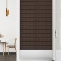 Wandpaneele 12 Stk. Braun 60x15 cm Kunstleder 1,08 m² Wandpaneele 12 Stk. Braun 60x15 cm Kunstleder 1,08 m²