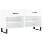 vidaXL Schuhbank Hochglanz-Weiß 102x35x55 cm Holzwerkstoff vidaXL Schuhbank Hochglanz-Weiß 102x35x55 cm Holzwerkstoff