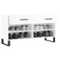 vidaXL Schuhbank Hochglanz-Weiß 102x35x55 cm Holzwerkstoff vidaXL Schuhbank Hochglanz-Weiß 102x35x55 cm Holzwerkstoff