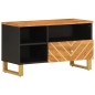 vidaXL TV-Schrank Braun und Schwarz 80x33,5x46 cm Massivholz Mango vidaXL TV-Schrank Braun und Schwarz 80x33,5x46 cm Massivholz Mango