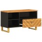 vidaXL TV-Schrank Braun und Schwarz 80x33,5x46 cm Massivholz Mango vidaXL TV-Schrank Braun und Schwarz 80x33,5x46 cm Massivholz Mango