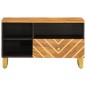 vidaXL TV-Schrank Braun und Schwarz 80x33,5x46 cm Massivholz Mango vidaXL TV-Schrank Braun und Schwarz 80x33,5x46 cm Massivholz Mango