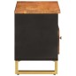 vidaXL TV-Schrank Braun und Schwarz 80x33,5x46 cm Massivholz Mango vidaXL TV-Schrank Braun und Schwarz 80x33,5x46 cm Massivholz Mango