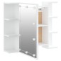 vidaXL Spiegelschrank mit LED Weiß 70x16,5x60 cm vidaXL Spiegelschrank mit LED Weiß 70x16,5x60 cm