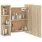 vidaXL Spiegelschrank mit LED Sonoma-Eiche 70x16,5x60 cm vidaXL Spiegelschrank mit LED Sonoma-Eiche 70x16,5x60 cm