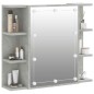 vidaXL Spiegelschrank mit LED Betongrau 70x16,5x60 cm vidaXL Spiegelschrank mit LED Betongrau 70x16,5x60 cm