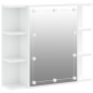 vidaXL Spiegelschrank mit LED Hochglanz-Weiß 70x16,5x60 cm vidaXL Spiegelschrank mit LED Hochglanz-Weiß 70x16,5x60 cm