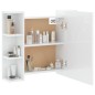 vidaXL Spiegelschrank mit LED Hochglanz-Weiß 70x16,5x60 cm vidaXL Spiegelschrank mit LED Hochglanz-Weiß 70x16,5x60 cm