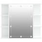 vidaXL Spiegelschrank mit LED Hochglanz-Weiß 70x16,5x60 cm vidaXL Spiegelschrank mit LED Hochglanz-Weiß 70x16,5x60 cm