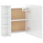 vidaXL Spiegelschrank mit LED Hochglanz-Weiß 70x16,5x60 cm vidaXL Spiegelschrank mit LED Hochglanz-Weiß 70x16,5x60 cm