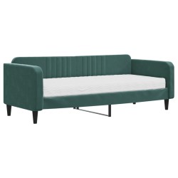 vidaXL Tagesbett mit Matratze Dunkelgrün 90x200 cm Samt