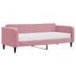 vidaXL Tagesbett mit Matratze Rosa 90x200 cm Samt vidaXL Tagesbett mit Matratze Rosa 90x200 cm Samt