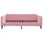 vidaXL Tagesbett mit Matratze Rosa 90x200 cm Samt vidaXL Tagesbett mit Matratze Rosa 90x200 cm Samt