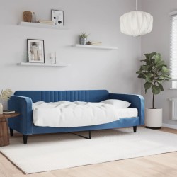 vidaXL Tagesbett mit Matratze Blau 100x200 cm Samt