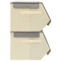 vidaXL 3-tlg. Aufbewahrungsboxen-Set Stapelbar Stoff Grau & Creme vidaXL 3-tlg. Aufbewahrungsboxen-Set Stapelbar Stoff Grau & Creme