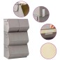 vidaXL 4-tlg. Aufbewahrungsboxen-Set Stapelbar Stoff Grau vidaXL 4-tlg. Aufbewahrungsboxen-Set Stapelbar Stoff Grau