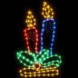LED-Silhouette Weihnachtskerzen 144 LEDs 70x42 cm LED-Silhouette Weihnachtskerzen 144 LEDs 70x42 cm