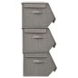 vidaXL 4-tlg. Aufbewahrungsboxen-Set Stapelbar Stoff Grau vidaXL 4-tlg. Aufbewahrungsboxen-Set Stapelbar Stoff Grau