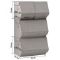 vidaXL 4-tlg. Aufbewahrungsboxen-Set Stapelbar Stoff Grau vidaXL 4-tlg. Aufbewahrungsboxen-Set Stapelbar Stoff Grau
