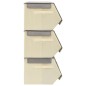 vidaXL 4-tlg. Aufbewahrungsboxen-Set Stapelbar Stoff Grau & Creme vidaXL 4-tlg. Aufbewahrungsboxen-Set Stapelbar Stoff Grau & Creme