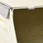 vidaXL 4-tlg. Aufbewahrungsboxen-Set Stapelbar Stoff Grau & Creme vidaXL 4-tlg. Aufbewahrungsboxen-Set Stapelbar Stoff Grau & Creme
