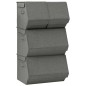 vidaXL 4-tlg. Aufbewahrungsboxen-Set Stapelbar Stoff Anthrazit vidaXL 4-tlg. Aufbewahrungsboxen-Set Stapelbar Stoff Anthrazit