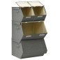 vidaXL 4-tlg. Aufbewahrungsboxen-Set Stapelbar Stoff Anthrazit vidaXL 4-tlg. Aufbewahrungsboxen-Set Stapelbar Stoff Anthrazit