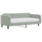 vidaXL Tagesbett mit Matratze Hellgrau 100x200 cm Samt vidaXL Tagesbett mit Matratze Hellgrau 100x200 cm Samt