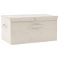 vidaXL Aufbewahrungsbox Stoff 50x30x25 cm Creme vidaXL Aufbewahrungsbox Stoff 50x30x25 cm Creme