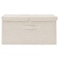 vidaXL Aufbewahrungsbox Stoff 50x30x25 cm Creme vidaXL Aufbewahrungsbox Stoff 50x30x25 cm Creme