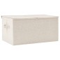 vidaXL Aufbewahrungsbox Stoff 50x30x25 cm Creme vidaXL Aufbewahrungsbox Stoff 50x30x25 cm Creme