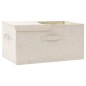 vidaXL Aufbewahrungsbox Stoff 50x30x25 cm Creme vidaXL Aufbewahrungsbox Stoff 50x30x25 cm Creme
