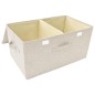 vidaXL Aufbewahrungsbox Stoff 50x30x25 cm Creme vidaXL Aufbewahrungsbox Stoff 50x30x25 cm Creme